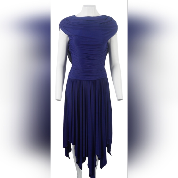 Casadei Strapless Deep Blue Dress (Can449)
